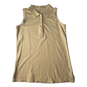 Eddie Bauer Women's Sleeveless Yellow Polo Shirt Size Small